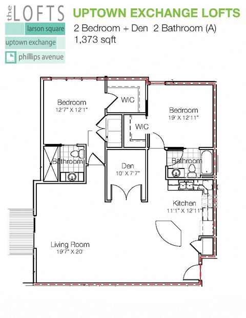 a floor plan of a house with two lofts and a bathroom